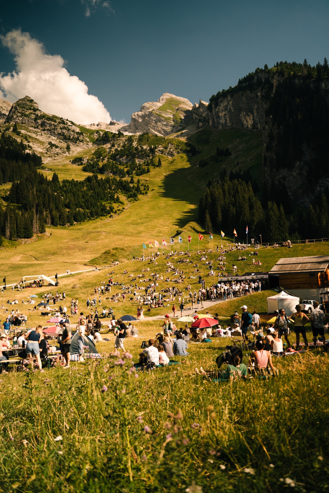 Paysage de montagne autour du Champ des Platines à La Clusaz